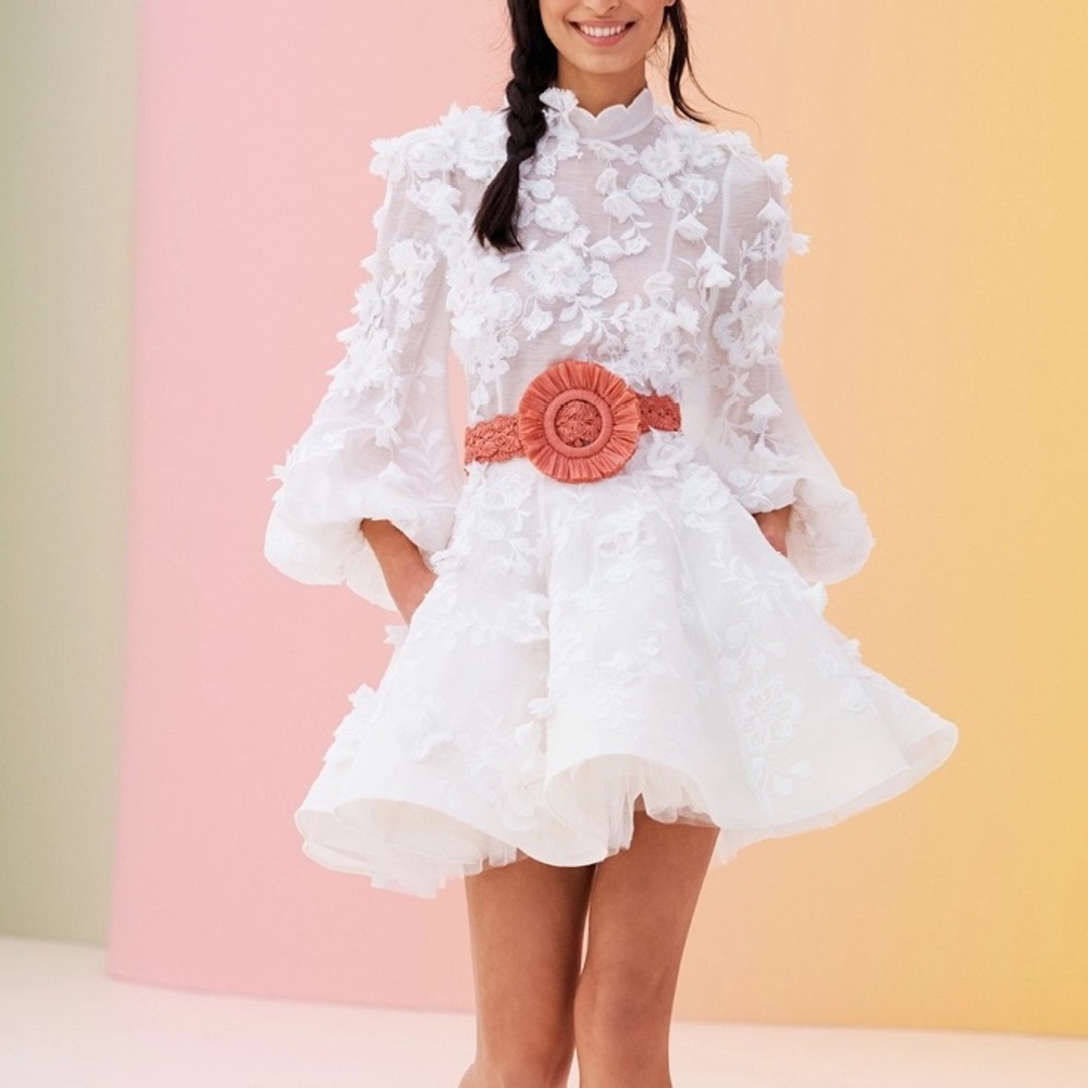 Zimmermann Postcard Appliqué Mini Skirt